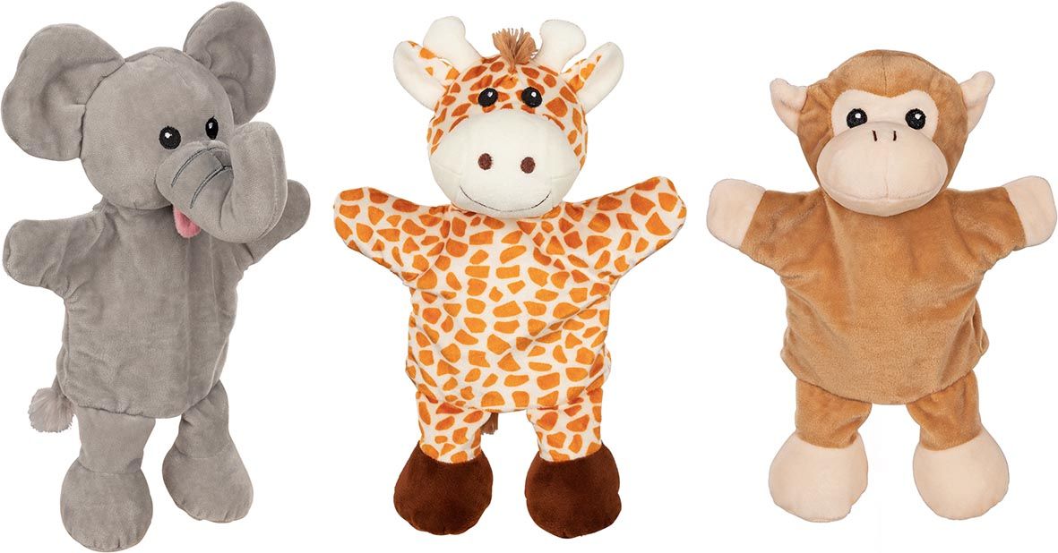 Hånddukke dyr - Giraf, abe eller elefant Abe