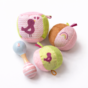 Babypakke med sanseleget�j - Rosa 