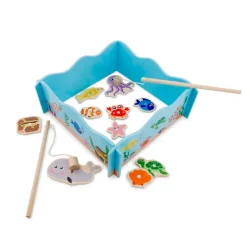 New Classic Toys &#9144; Fiskespil i tr til brn - magnetisk fiskespil med fiskestnger