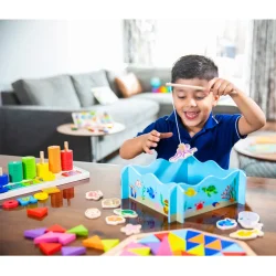 New Classic Toys &#9144; Fiskespil i tr til brn - magnetisk fiskespil med fiskestnger