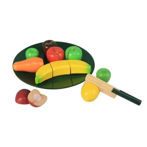 Magni ⎸ Frugt i tr� p� tallerken - med kniv og velcro