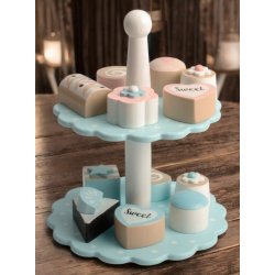 Magni &#9144; Kagefad i tr med 12 sm kager - Bl