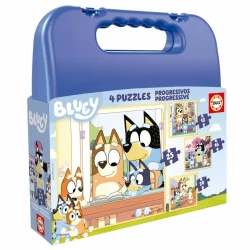 Educa ⎸ Bluey 12-16-20-25 puslespil i kuffert