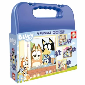 Educa ⎸ Bluey 12-16-20-25 puslespil i kuffert