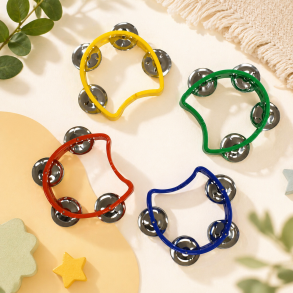 Trommus ⎸ Mini tamburin i plast - 4 bj�lder