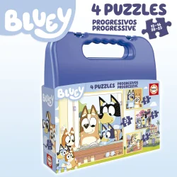 Educa ⎸ Bluey 12-16-20-25 puslespil i kuffert