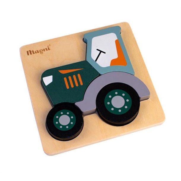 Magni ⎸ Traktor puslespil i tr� - 5 brikker