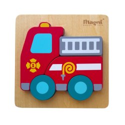 Magni trpuslespil med brandbil - puslespil til brn