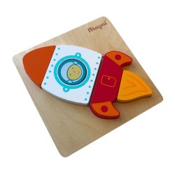 Magni ⎸ Rumraket puslespil - 4 brikker