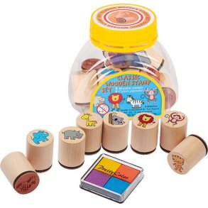 Goki ⎸ Stempels�t med vilde dyr - 8 stempler i tr�
