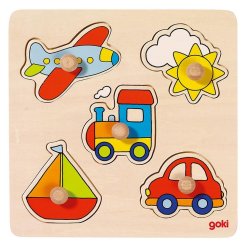Goki ⎸ Knoppuslespil i tr� - Transportmidler