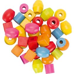 Goki &#9144; Store perler i btte - 45 stk 