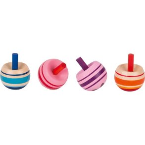 Goki ⎸ Snurretop i tr� med striber - flere varianter