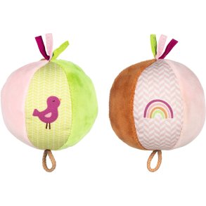 Goki ⎸ Bl�de bolde med klokke - s�t med 2 stk. (Regnbue og fugl) 