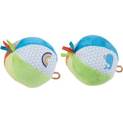 Goki ⎸ Bl�de bolde med klokke - s�t med 2 stk. (Hval og regnbue) 