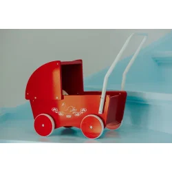 KREA ⎸ Klassisk r�d dukkevogn i tr�