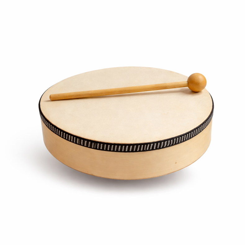 Trommus ⎸ H�ndtromme i tr� med k�lle - 20 cm