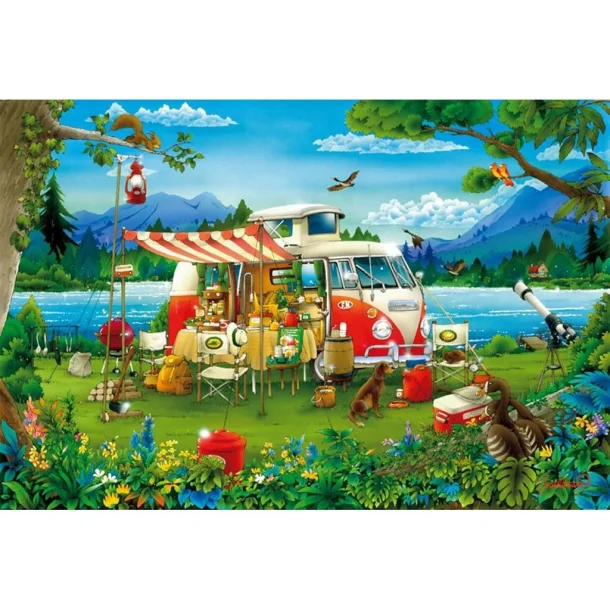 Educa ⎸ Puslespil, Campingferie - 1000 brikker 