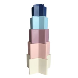 Magni ⎸ Silikone stabel rosa m. stjerne bokse - LFBG godkendt 