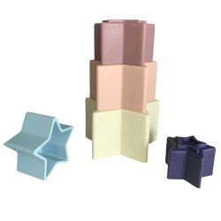 Magni ⎸ Silikone stabel rosa m. stjerne bokse - LFBG godkendt 