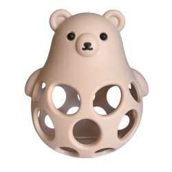 Magni ⎸ Bidebold med bamse design, i silikone - Lyser�d