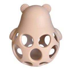 Magni ⎸ Bidebold med bamse design, i silikone - Lyser�d