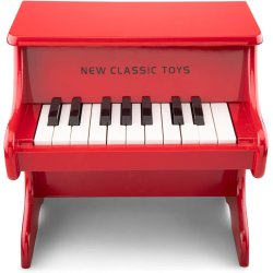 New Classic Toys &#9144; Rdt brneklaver i tr m. nodebog 