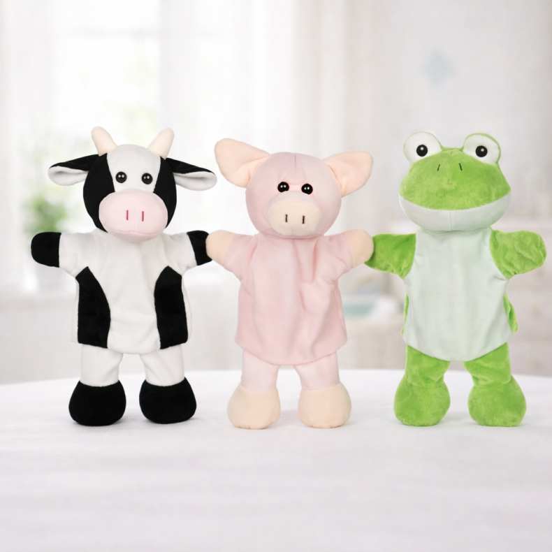 Goki ⎸ H�nddukke - Ko, gris, eller fr� 