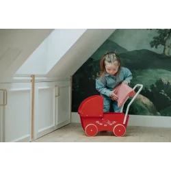 KREA ⎸ Klassisk r�d dukkevogn i tr�