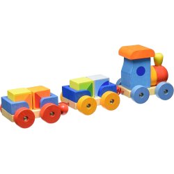 Goki ⎸ Tog i tr� med to vogne og 4 klodser 