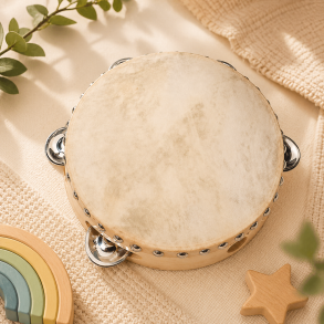 Goki ⎸ Tamburin i tr� og skind - 5 bj�lder