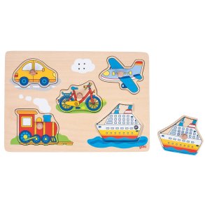 Puslespil med 5 transportmidler og lyde