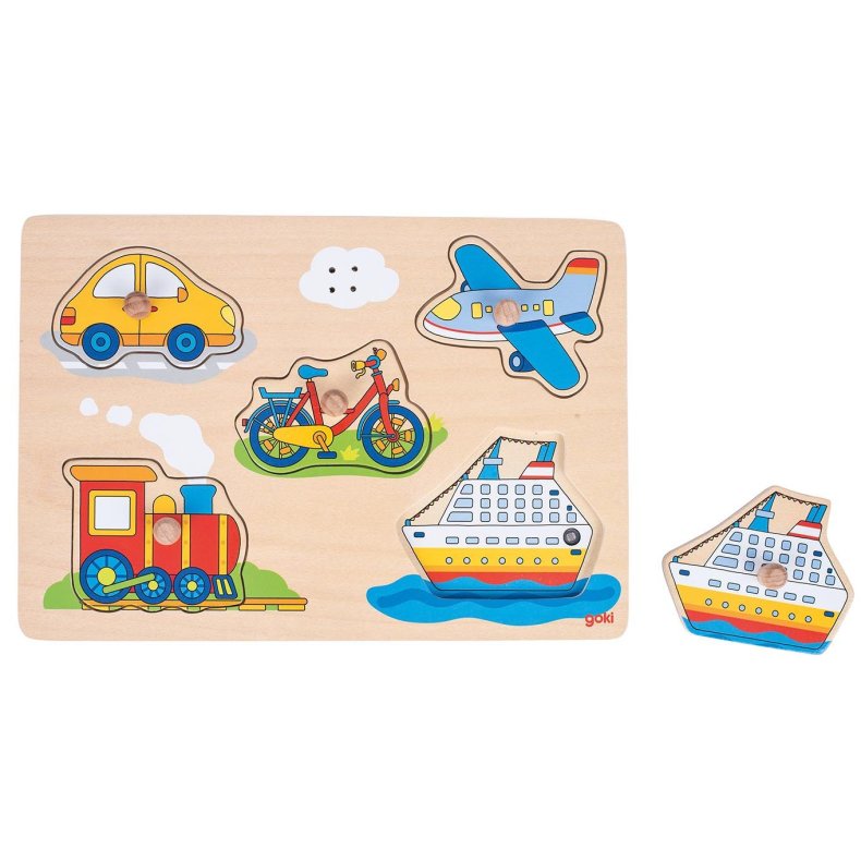 Goki ⎸ Puslespil med lyd - Transportmidler