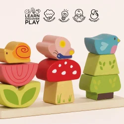 Le Toy Van &#9144; Stabelklodser - Blomster og dyr