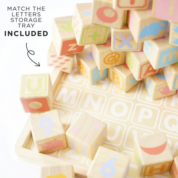 ABC klodser, tal, bogstaver, former, figurer