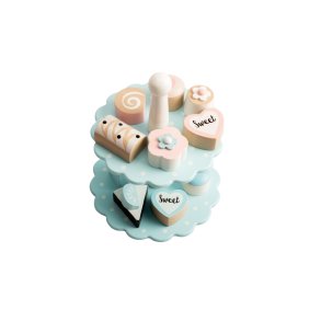 Magni ⎸ Kagefad i tr� med 12 sm� kager - Bl�