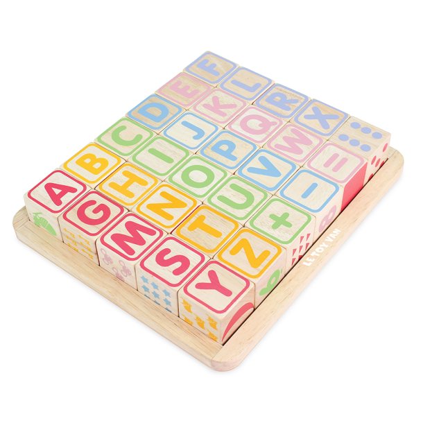 ABC klodser, tal, bogstaver, former, figurer