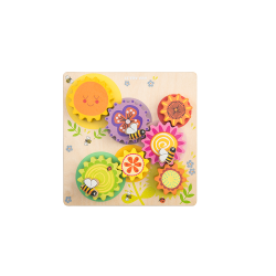 Tandhjul puslespil i tr &#9144; Lrerigt og farverigt legetj til brn