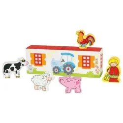 Lille grd i tr med 5 figurer - Bondegrd fra Goki