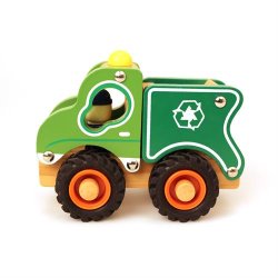 Magni &#9144; Skraldebil i tr med gummihjul, FSC 100%