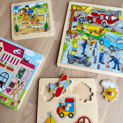 Goki ⎸ Knoppuslespil i tr� - Transportmidler