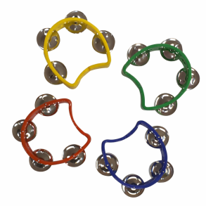 Trommus ⎸ Mini tamburin i plast - 4 bj�lder