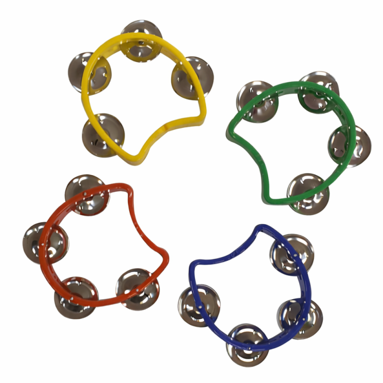 Trommus ⎸ Mini tamburin i plast - 4 bj�lder