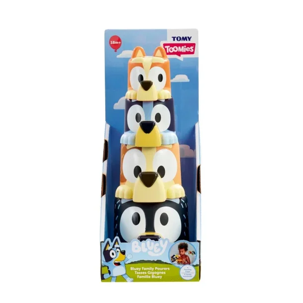Bluey stabelkopper til badet