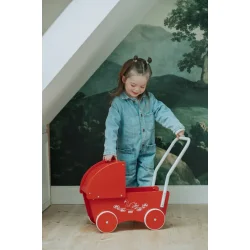 KREA ⎸ Klassisk r�d dukkevogn i tr�