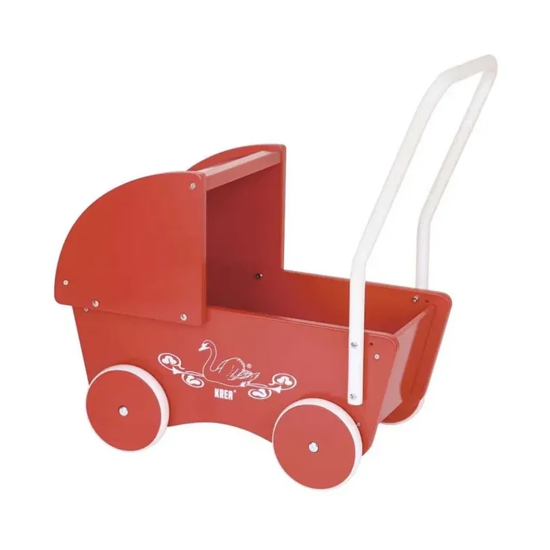 KREA ⎸ Klassisk r�d dukkevogn i tr�