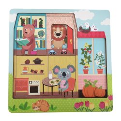 Magni &#9144; Puslespil med hus i lag, FSC 100%