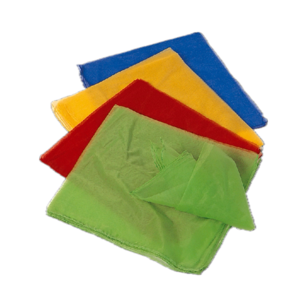 Gonge &#9144; Store chiffontrklder - 138x138 cm - Pakke med 4 stk. 