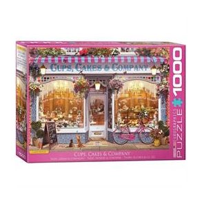 Puslespil 1000 brikker, Skn butik fyldt med kager - Eurographics