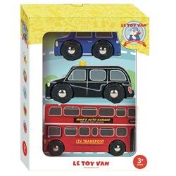 Legetjsbiler i tr - London biler og bus